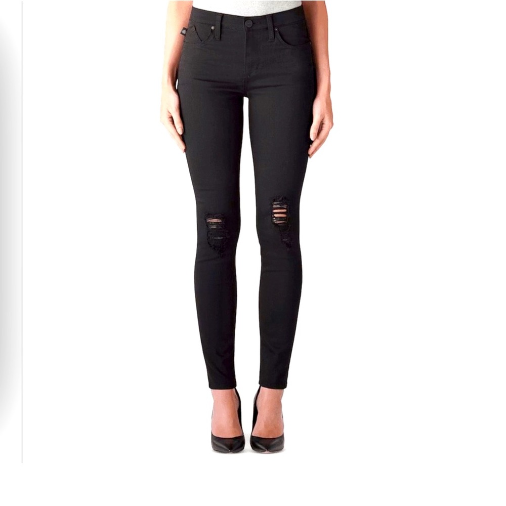 Rock & Republic Berlin women Midrise Skinny Jeans Black, sz 2M, Great condition!